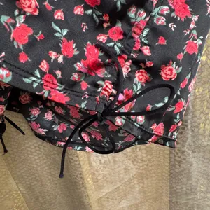 For Love & Lemons Black Melrose Romantic Bustier Pink Floral Bra Top Large thumbnail 5