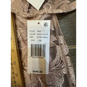 NWT Caroline Rose Size XS Bella Soiree Bell Sleeve Swing Dress ‎ $448 New Lace thumbnail 7