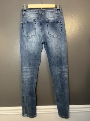 Altar'd State Jeans Womens 25 Blue Distressed Skinny Stretch Denim Pants thumbnail 4