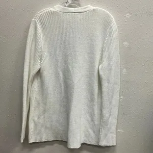 John Paul Richard 100% Acrylic Broach Button White Knit Cardigan Med #763 thumbnail 9
