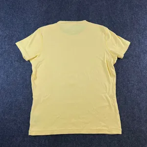 Ralph Lauren Sport Women Yellow Cotton Ribbed Crew Neck T-Shirt Size L Pony Logo thumbnail 2