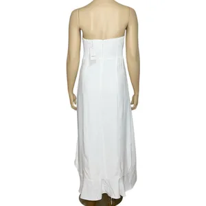 AMANDA UPRICHARD Symone Asymmetric Ruffle Maxi Dress, Ivory, XL thumbnail 10