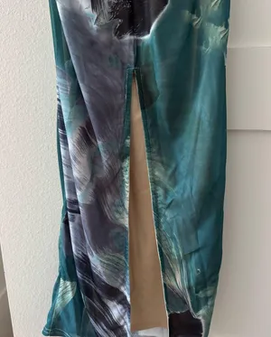 12th Tribe Strapless Teal and Navy Dress thumbnail 6