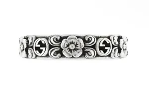 Interlocking G Flower Ring Ag925 thumbnail 1
