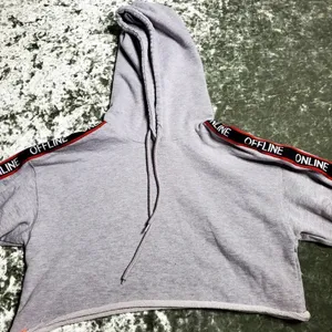 Forever 21 Gray‎ Cropped Hoodie thumbnail 3
