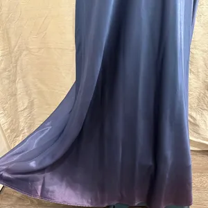 VTG 90s Zum Zum Blue Ombre Satin Slip Dress Rhinestone Strappy Open Back Prom XS thumbnail 5