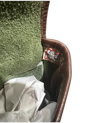 Vintage Dooney & Bourke All-Weather Leather coin purse in fir green and Britis thumbnail 6