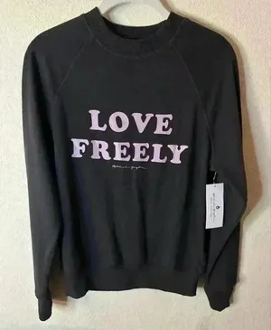 Spiritual Gangster Love Freely Old School Pullover Sweatshirt Size XS thumbnail 1