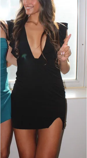 superdown Black Mini Dress thumbnail 1