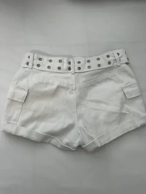 White Jean Shorts thumbnail 2