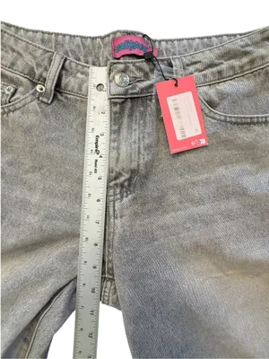 Edikted NWT Gray Washed Wide Leg Jeans Size Women’s Size M High Rise Y2K Baggy thumbnail 10