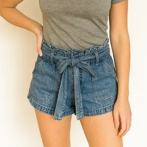 PacSun Paperbag Waist Denim‎ Shorts Size XS thumbnail 1
