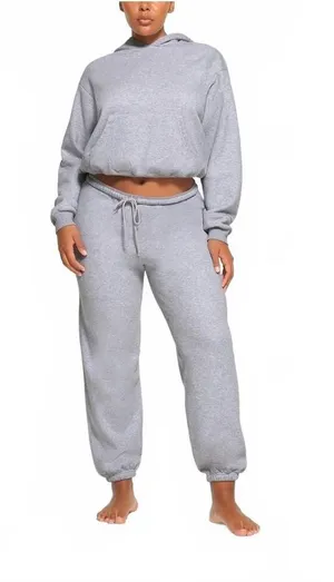 Skims Classic Jogger Cotton Fleece Sweatpants Loungewear Gray Women's Size XS thumbnail 1