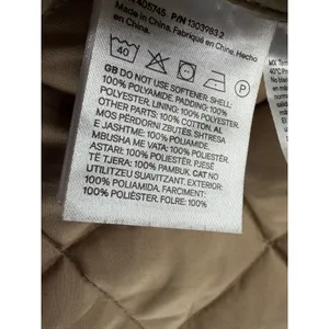 H&M Womens Quilted Jacket Tan Corduroy Trim Barn Coat‎ Small thumbnail 6