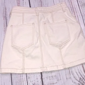 We the Free ivory color jean skirt size 25 thumbnail 7