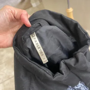 Fabletics‎ Waco Womens Black Gray Print Puffer Coat Longline Quilted Jacket Sz M thumbnail 3