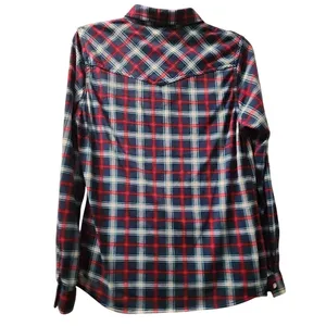 Passport Plaid Flannel Shirt Long Sleeve Western Style Button Up Shirt‎ Medium thumbnail 4