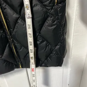 Michael Kors petite quilted Hooded Black Packable Puffer Coat jacket size small thumbnail 9