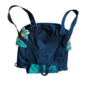 Disney Loungefly Bambi Drawstring Canvas Backpack Flower Green Black thumbnail 2