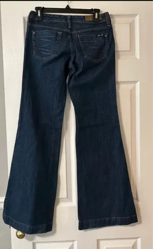 7 For All Mankind Seven7 wide leg Dark Blue Flare Jeans are a size 28. thumbnail 2