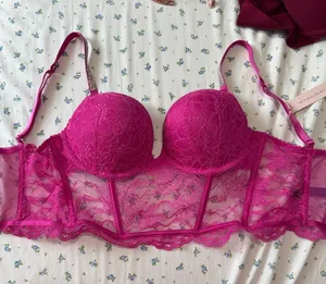 NEW WITH TAG Victoria’s Secret Dream Angels Lace Longline push up Bra thumbnail 1