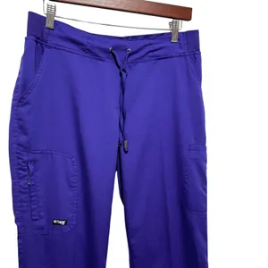 Greys Anatomy Barco Women Scrub Pants S Purple Style 4277 Cargo Pocket‎ Uniform thumbnail 3
