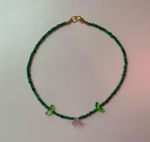 Beaded Flower Necklace Handmade thumbnail 3