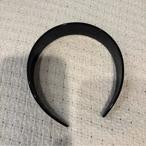 Gucci Black Headband with Crystal Logo thumbnail 3