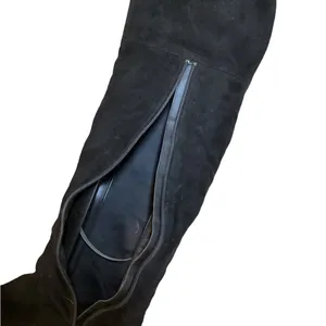 Suede over the knee boots. Black. Size 8 thumbnail 10