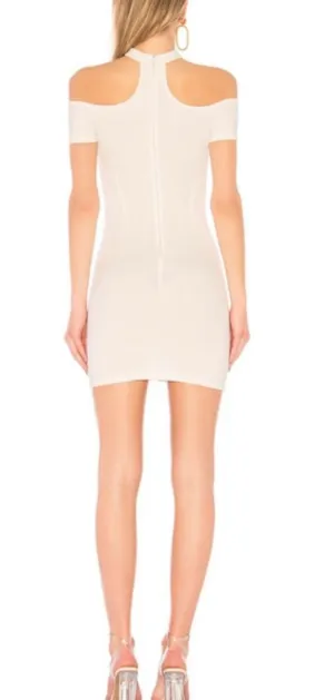 By The Way x Revolve Dress Cordelia Choker Ruched Mini Bodycon in White S thumbnail 2