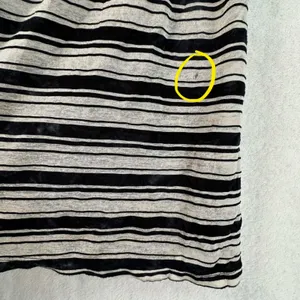 Lily Bleu Beach Striped Hooded Tunic Dress Black White Burnout Mini Coverup thumbnail 6