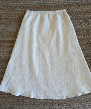 Choklate Paris Textured Midi Skirt in Cream thumbnail 1