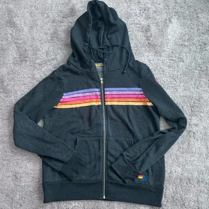 Aviator Nation X Disney Animal Kingdom 5 Stripe Charcoal Hoodie Size Medium thumbnail 1