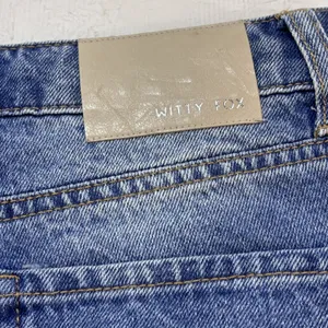 Witty Fox Jeans Women 5/27 Blue Cotton Denim Wide-Leg Travel Faded Stretch thumbnail 7