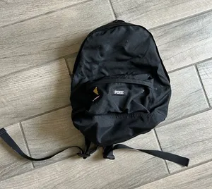 PINK Victoria's Secret Black Mini Backpack with Front Pocket thumbnail 1