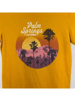 Aeropostale Palm Springs Graphic Tee Small Mustard thumbnail 2