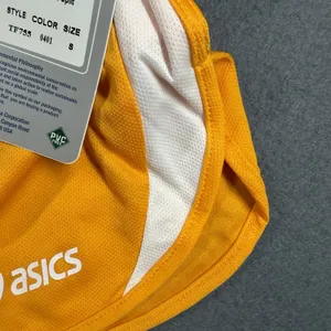 Asics Medley 1/2 Split Running Shorts Womens Small Yellow Drawstring Liner NWT thumbnail 4