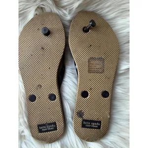 Kate Spade Leopard Print Flip Flops with Black Patent Straps thumbnail 6