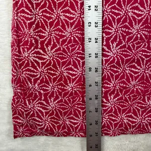 Roller Rabbit Pink White Geometric Cotton Tunic Kurta Navy Embroidery Medium thumbnail 4