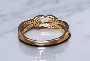 Rose Gold Mother Daughter Best Friend Knot Ring Size 6.5 New thumbnail 4