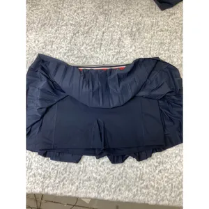 Gold Hinge Stripe Tennis Skirt Navy Blue Pleated Skort XL NVY410 NWT thumbnail 4
