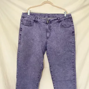 Purple Acid Wash Plus Size Jeans Size 4XL thumbnail 2