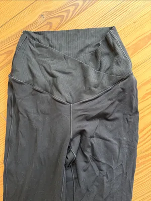 Aerie Offline Black High-Waist Flare Leggings thumbnail 3