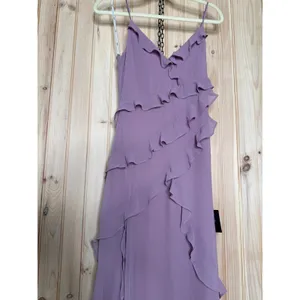 NWT Lulus Fancy Sweetness Lavender Ruffled Lace-Up Sleeveless Maxi Dress Size XS thumbnail 4