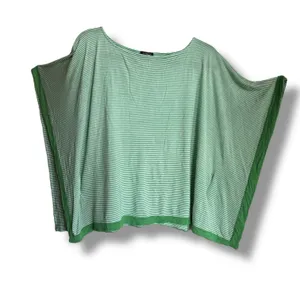 Talbots Womens Green White Striped‎ Knit Poncho L/XL thumbnail 8