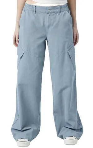 Pacsun Blue E-Waist Low Rise Baggy Cargo Pants NWT Arona Medium thumbnail 1