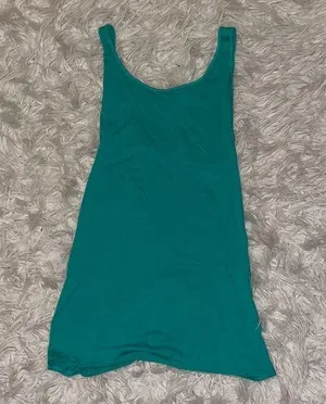 Fabletics Green Criss Cross Open Bank Tank Top thumbnail 1