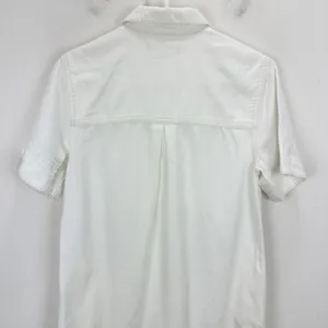 Madewell Denim Popover Dress Shift Pockets Casual Pure White Minimalist S NWT thumbnail 13