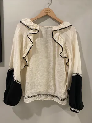 Zara - Boho Tassel Peasant Blouse - Size Medium thumbnail 5