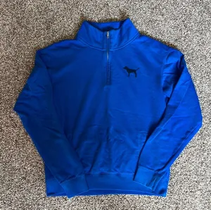 PINK Victoria’s Secret Blue Half-Zip thumbnail 1